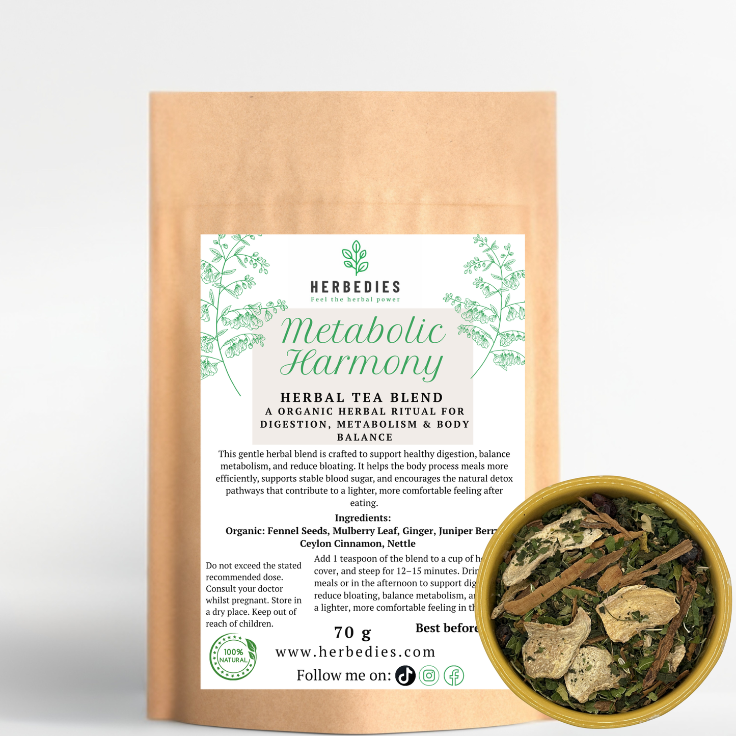 3-STEP STRESS & DIGESTION REGULATION SYSTEM (Herbal Ritual Set) A structured 3-step daily herbal system designed to calm the nervous system, improve digestion and release stress from the body — so you feel lighter, clearer and more regulated.