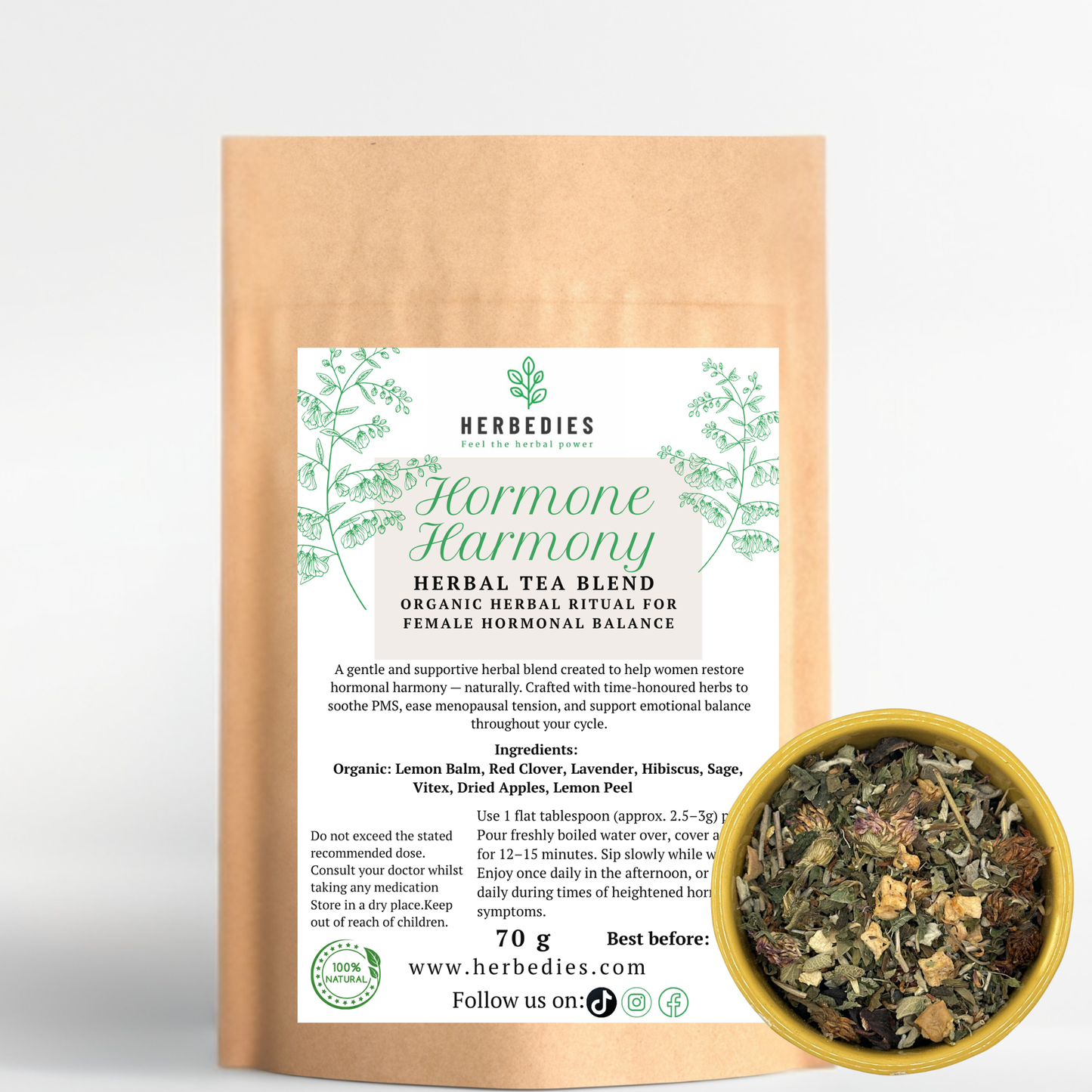 3-STEP HORMONE BALANCE SYSTEM (Herbal Ritual Set) A complete 3-step herbal system designed for women who want structured support for PMS, perimenopause or hormonal overwhelm — without guessing which tea to choose.