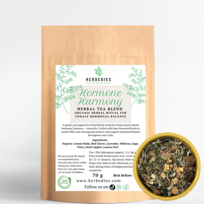 3-STEP HORMONE BALANCE SYSTEM (Herbal Ritual Set) A complete 3-step herbal system designed for women who want structured support for PMS, perimenopause or hormonal overwhelm — without guessing which tea to choose.