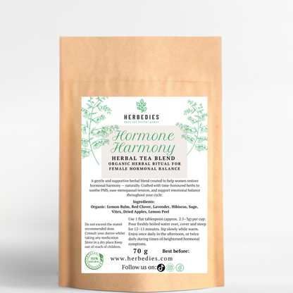 Emotional Balance & Hormone Support (HORMONE HARMONY)  Supports emotional balance, eases hormonal mood swings and helps regulate the nervous system during PMS, perimenopause and menopause.