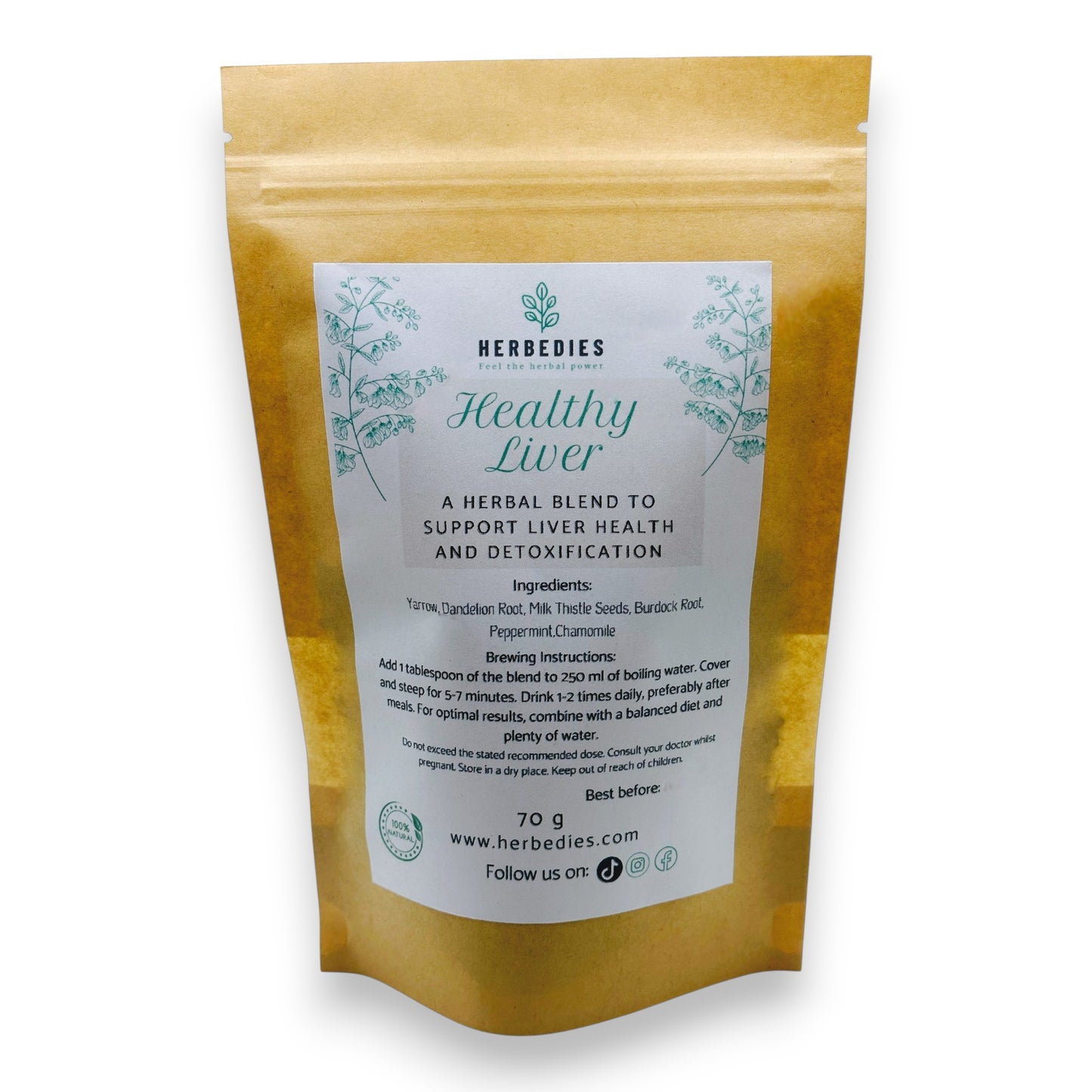 HEALTHY LIVER Organic Herbal Tea Blend  – Natural Support for a Healthy Liver & Digestion!