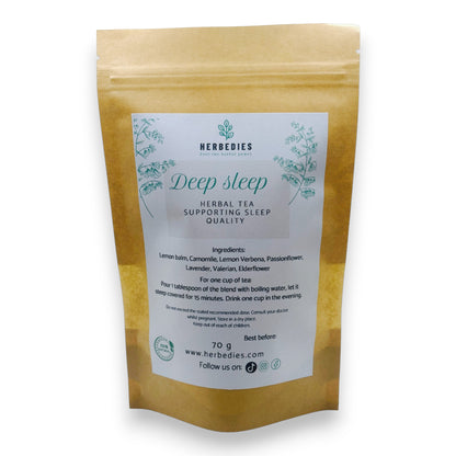 DEEP SLEEP Organic Herbal Tea Blend  – Relax, Unwind & Sleep Peacefully!