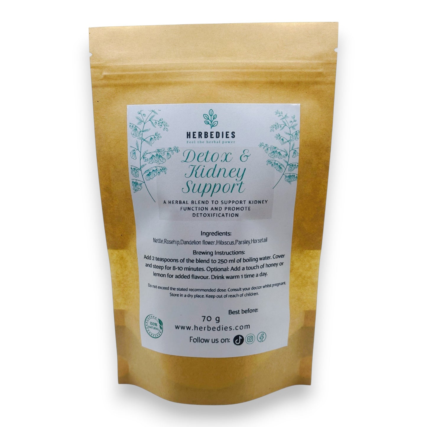 DETOX & KIDNEY SUPPORT Organic Herbal Tea Blend – Cleanse, Purify & Revitalise!