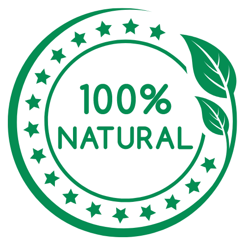 100% natural icon