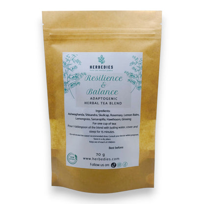 RESILIENCE & BALANCE Organic Adaptogenic Herbal Tea Blend  – Strengthen Your Mind & Body Naturally!